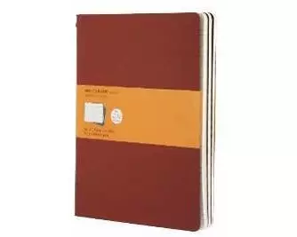 Notizbuch / Pocket Ruled Red Cover XL. 3er Pack