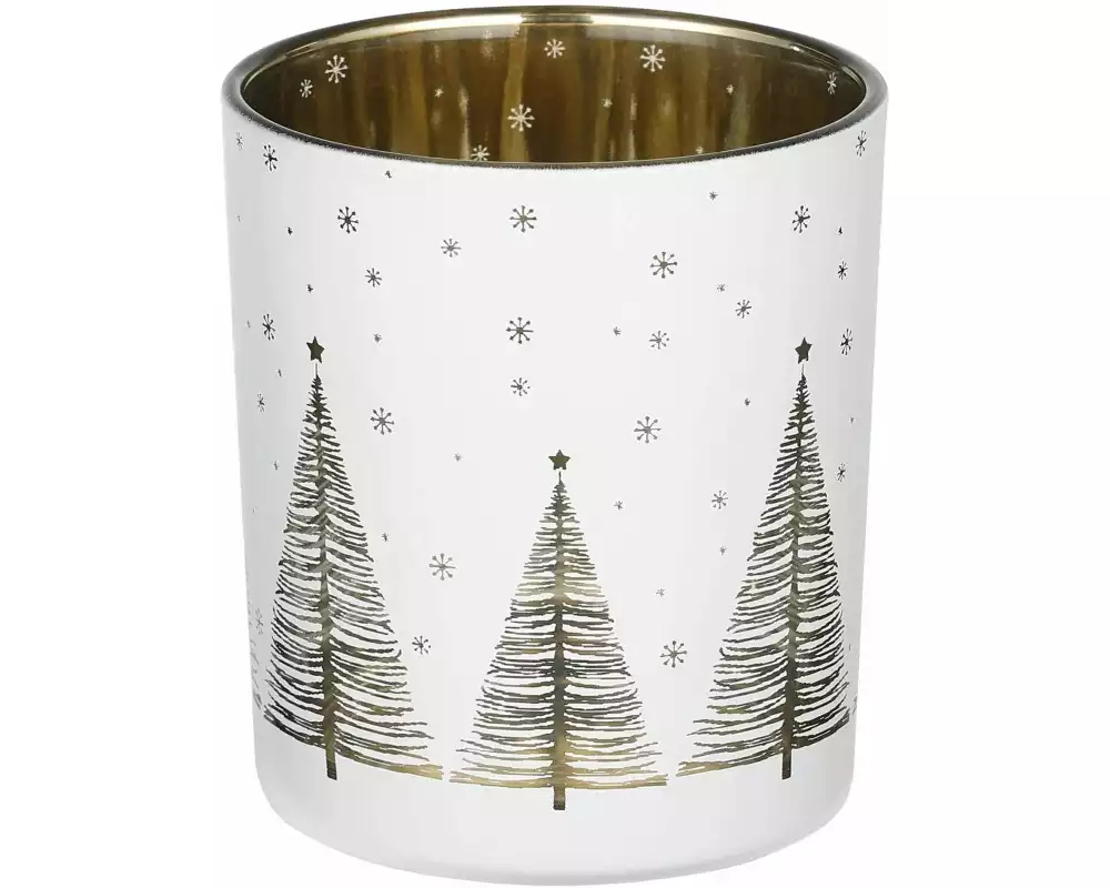 EGLO Weihnachtswindlicht Lukut Ø 7 cm, Gold/Weiss