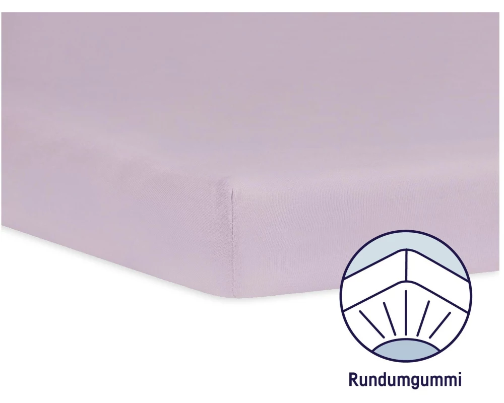 Julius Zöllner Fix-Leintuch Jersey Flieder 90 x 40 cm