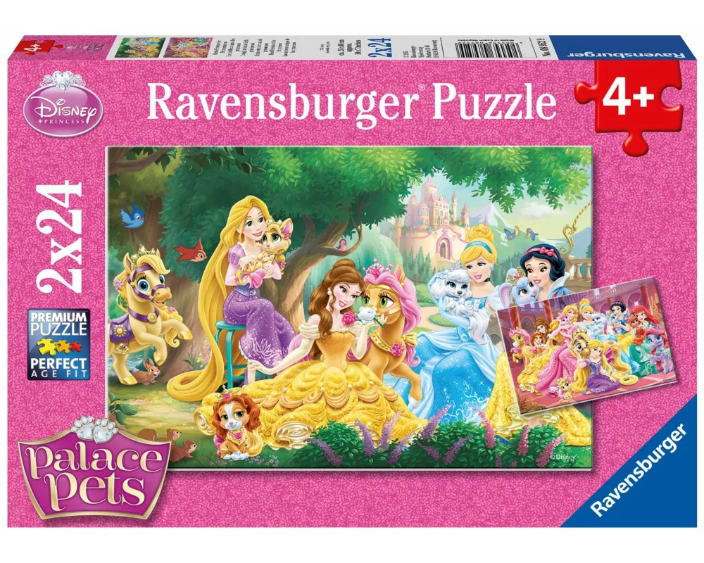 Kinderpuzzle 2x24 Teile - Palace Pets - Beste Freunde der Prinzessinnen