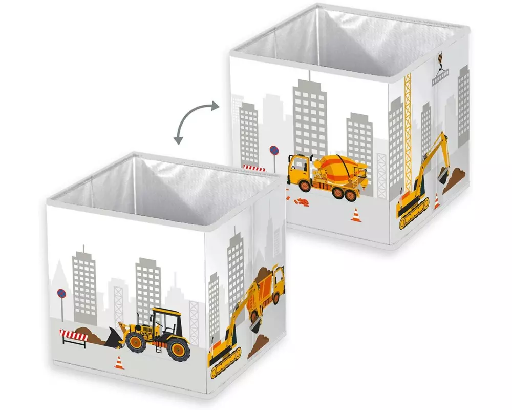 Herding Spielzeugbox Baustelle, 30 x 30 x 30 cm