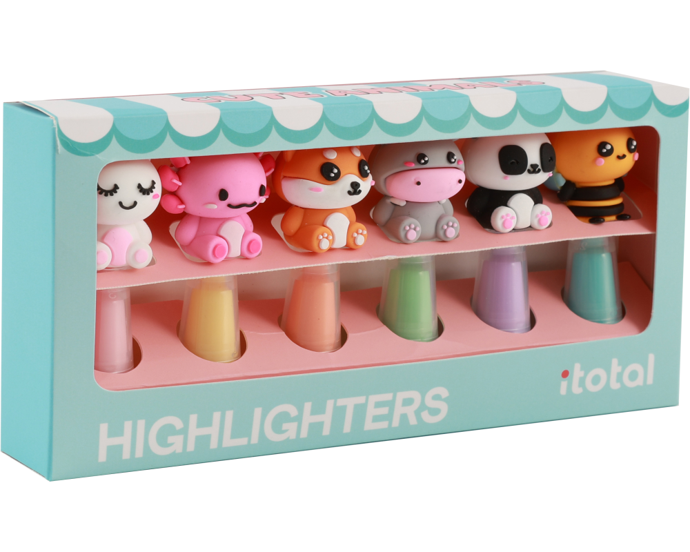 I-TOTAL Textmarker XL2306S Cute Animals, ass. 6 Stück