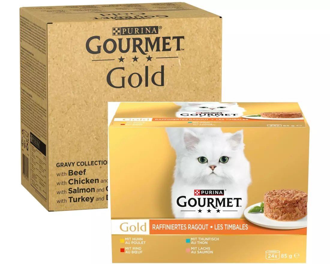 Purina Gourmet Gold Zarte Häppchen in Sauce 96 x 85 g + 24 x 85 g
