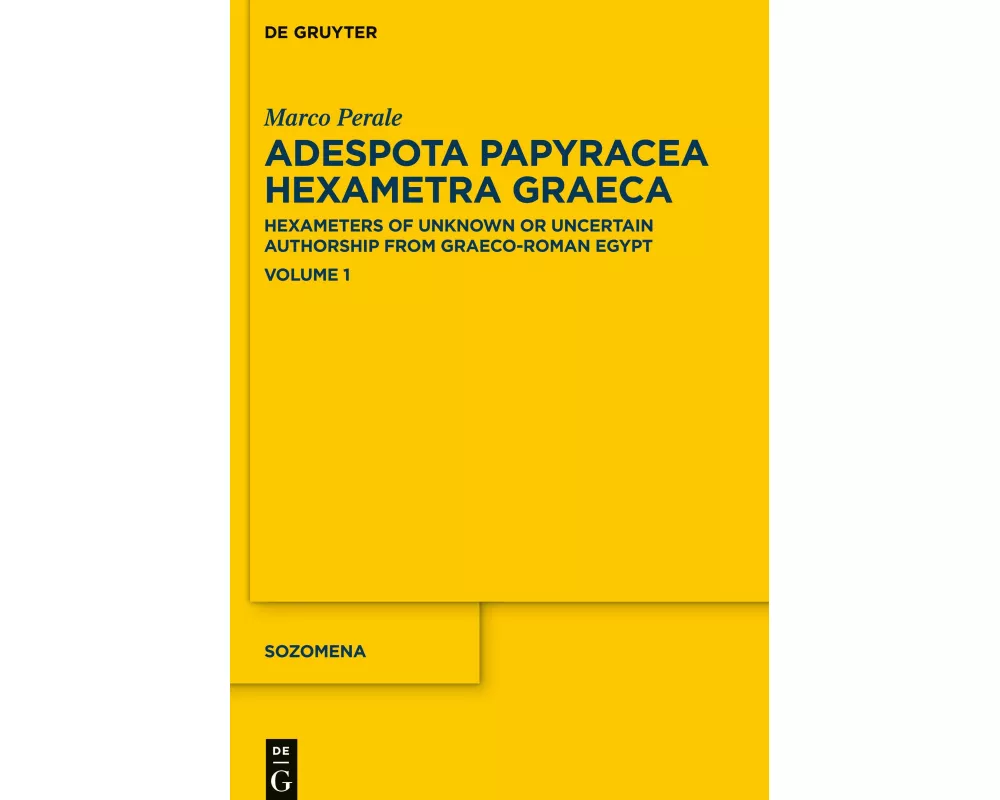 Adespota Papyracea Hexametra Graeca (APHEX), Adespota Papyracea Hexametra Graeca (APHex I)