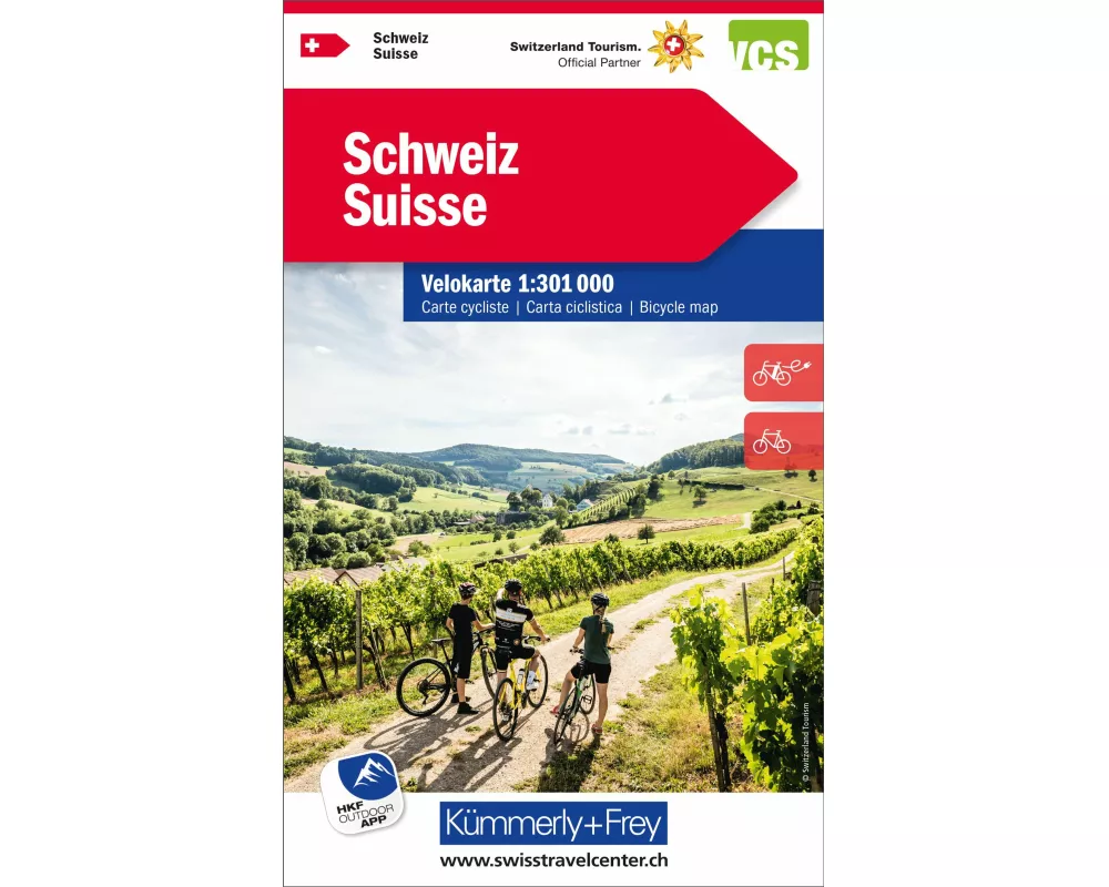Kümmerly+Frey Velokarte Schweiz 1:301.000