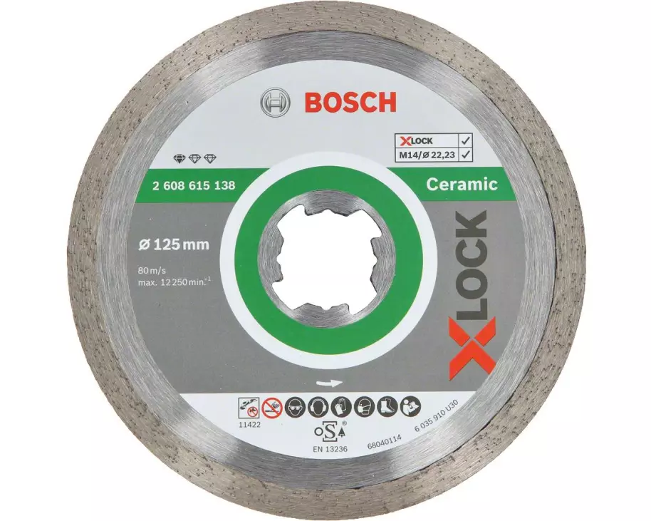 Bosch Professional Diamanttrennscheibe X-LOCK Standard Ceramic 125 mm