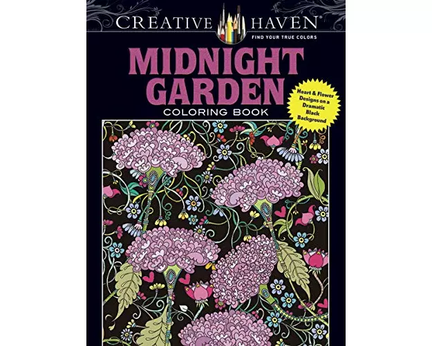 Creative Haven Midnight Garden Coloring Book