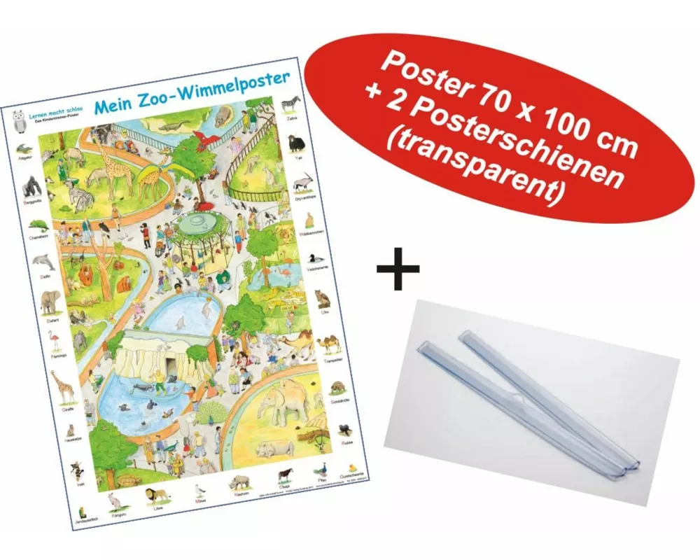 Mein Zoo-Wimmelposter + Posterschienen