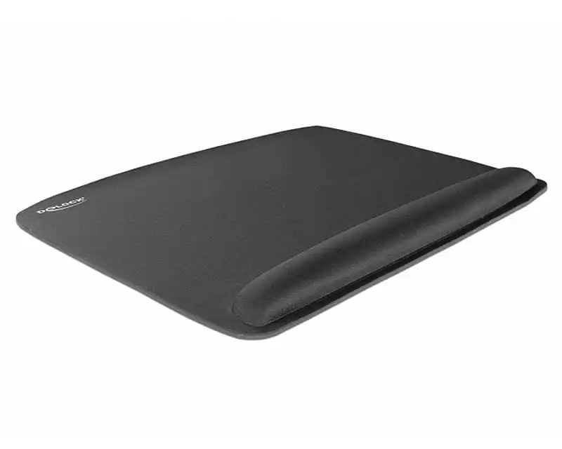 Delock Ergonomische Mausmatte mit Handballenauflage Schwarz