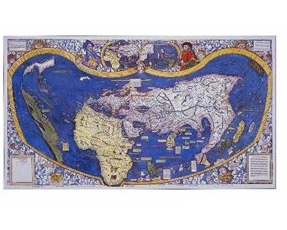 Waldseemüller's Weltkarte von 1507 (Digitaldruck)