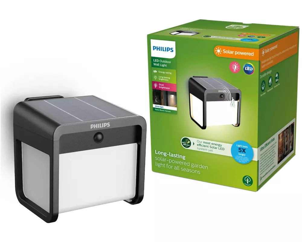 Philips Ezra Wand Solar UE 3000K schwarz