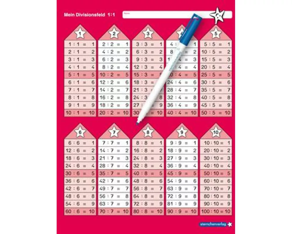 Mein Divisionsfeld mit Stift