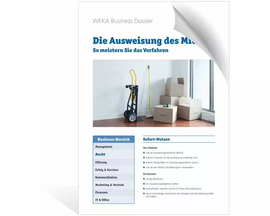 Die Ausweisung des Mieters