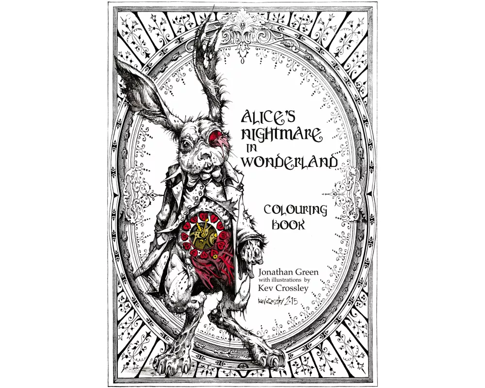 Alice's Nightmare in Wonderland Colouring Book