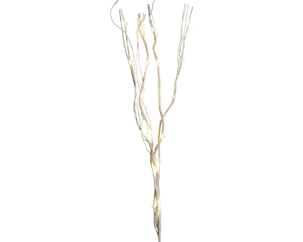 Star Trading Zweig Willow Dewdrop, 24 LEDs, 60 cm, Natur