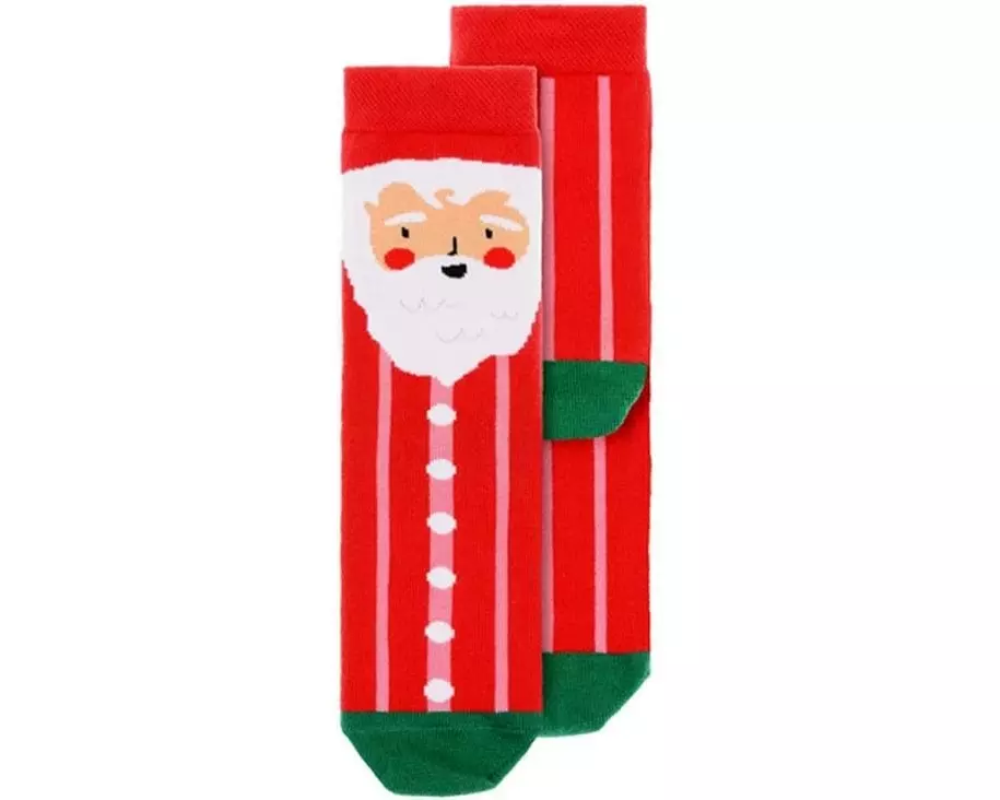 Partydeco Socken Weihnachtsmann Grösse 31-34