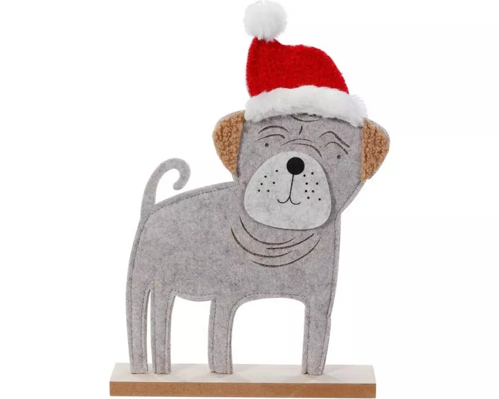 Holly & Jolly Aufsteller Mops, 27 cm