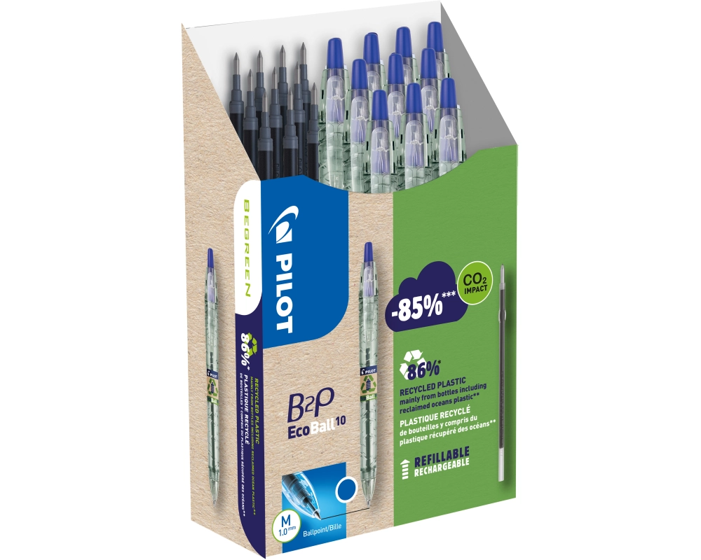 PILOT Begreen B2P Ecoball Greenpack 140.035.99 10+10 Refills blau