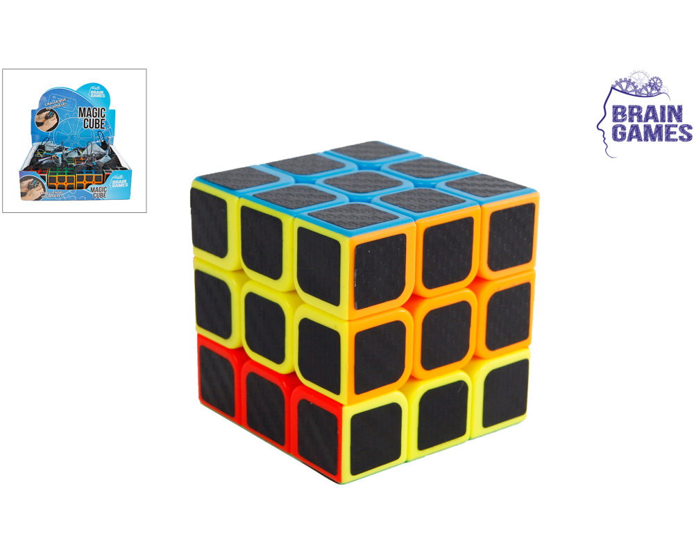 ROOST Brain Games Magic Cube 621181 schwarz, 3x3 6cm