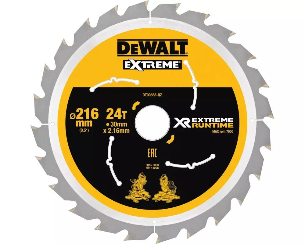 DEWALT Kreissägeblatt 216 x 30 mm, 24 WZ/FZ