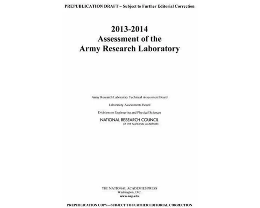2013-2014 Assessment of the Army Research Laboratory