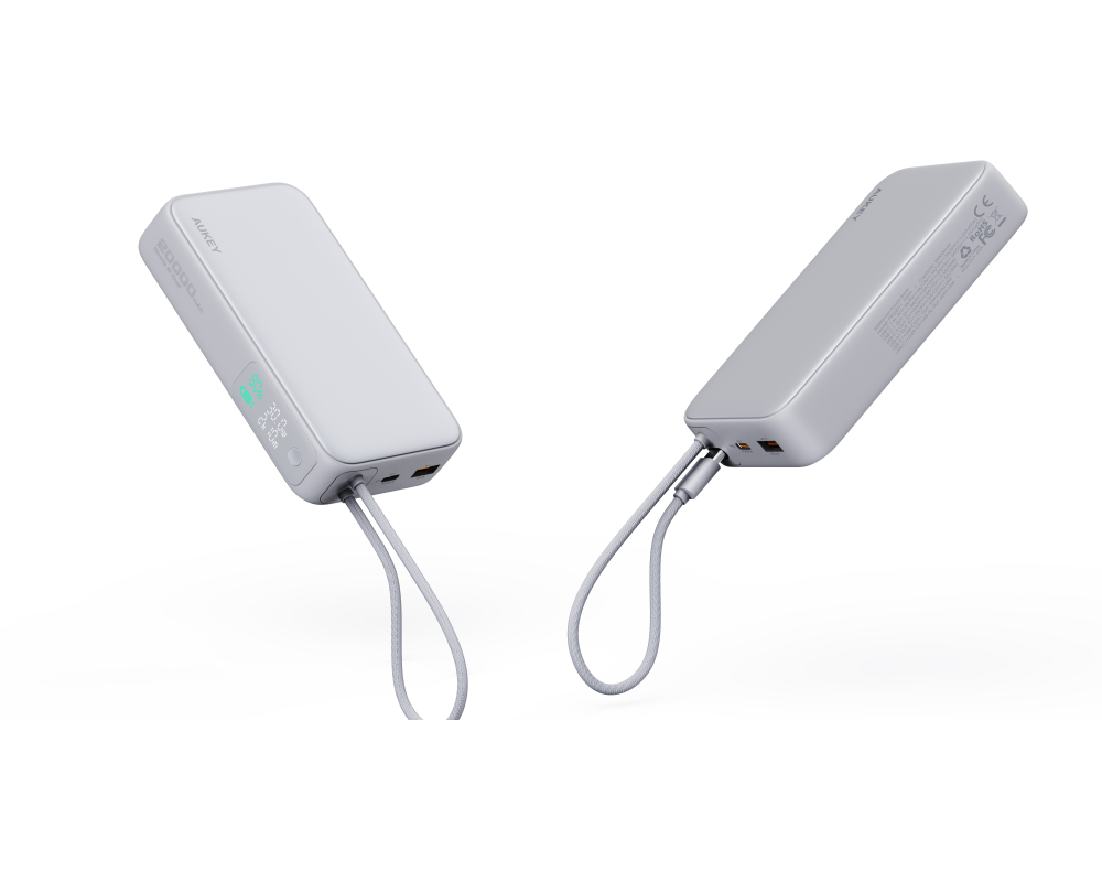 AUKEY Spark Sling 20000mAh PB-Y48 WH 100W PD Bild-in-USB-C, white