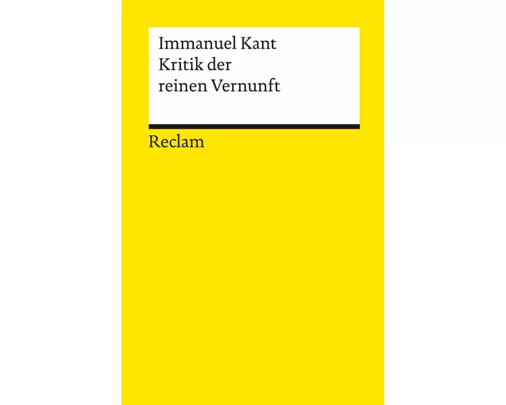 Kritik der reinen Vernunft