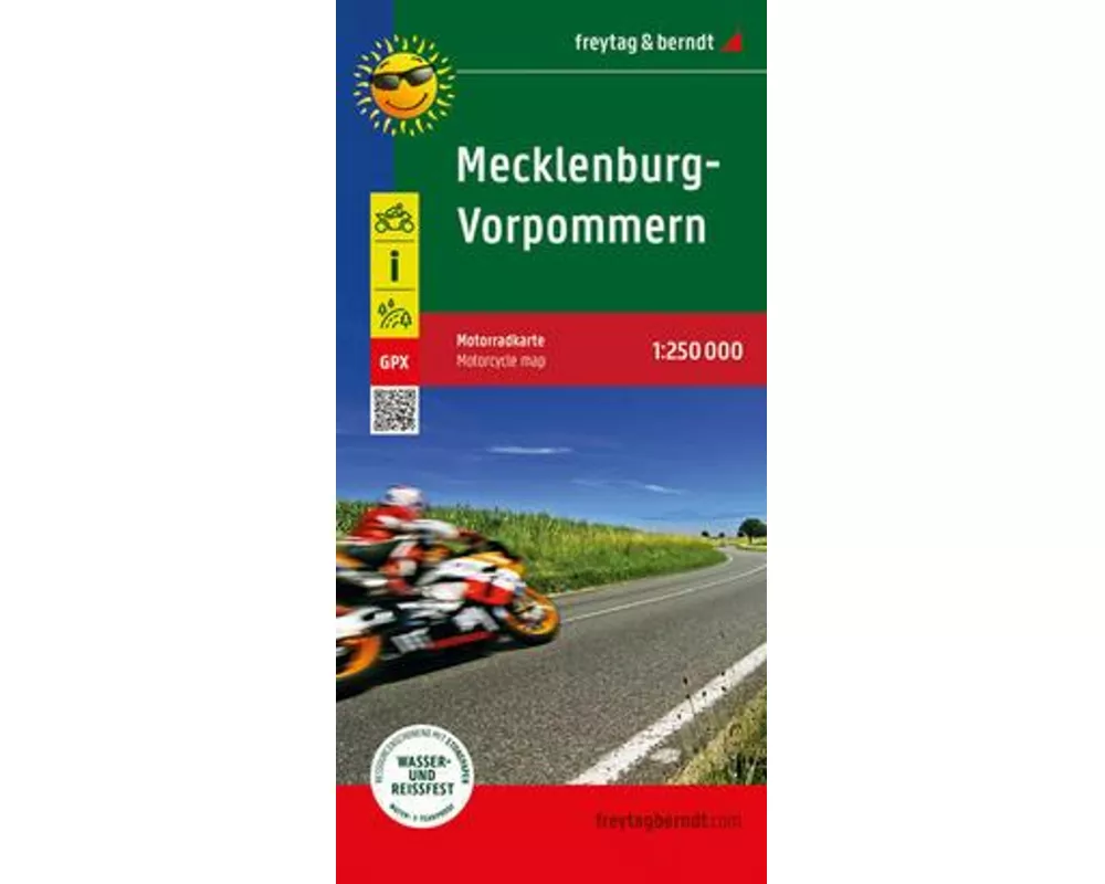Mecklenburg-Vorpommern, Motorradkarte 1:250.000, freytag & berndt