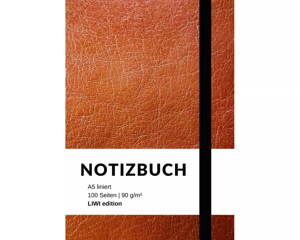 Notizbuch A5 liniert - 100 Seiten 90g/m² - Soft Cover braun - FSC Papier