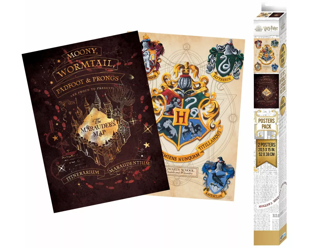 HARRY POTTER - Set 2 Chibi Posters - Crest & Marauders (52x38)