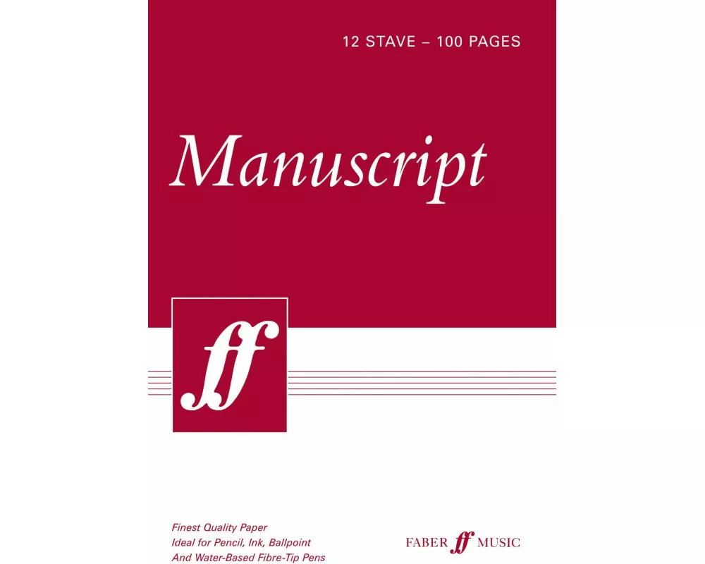 100-page A4 Manuscript Pad, 12-stave
