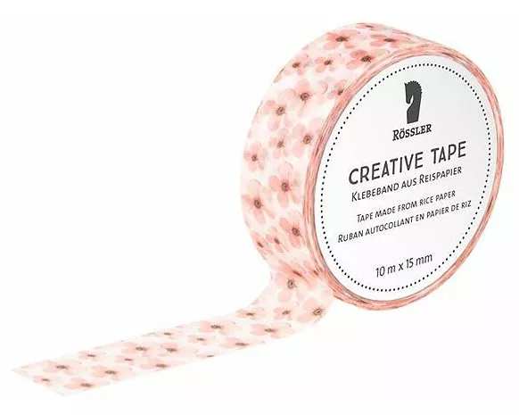 Creative Tape Rosé-Blütchen - 10m x 15 mm