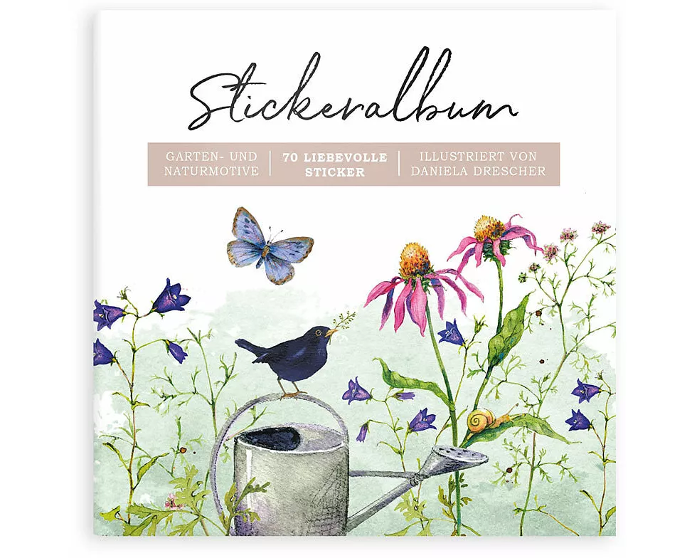 Aufkleberbuch. Garten und Pflanzen