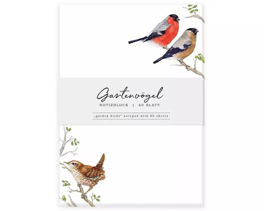 Notizblock. Gartenvögel / A6