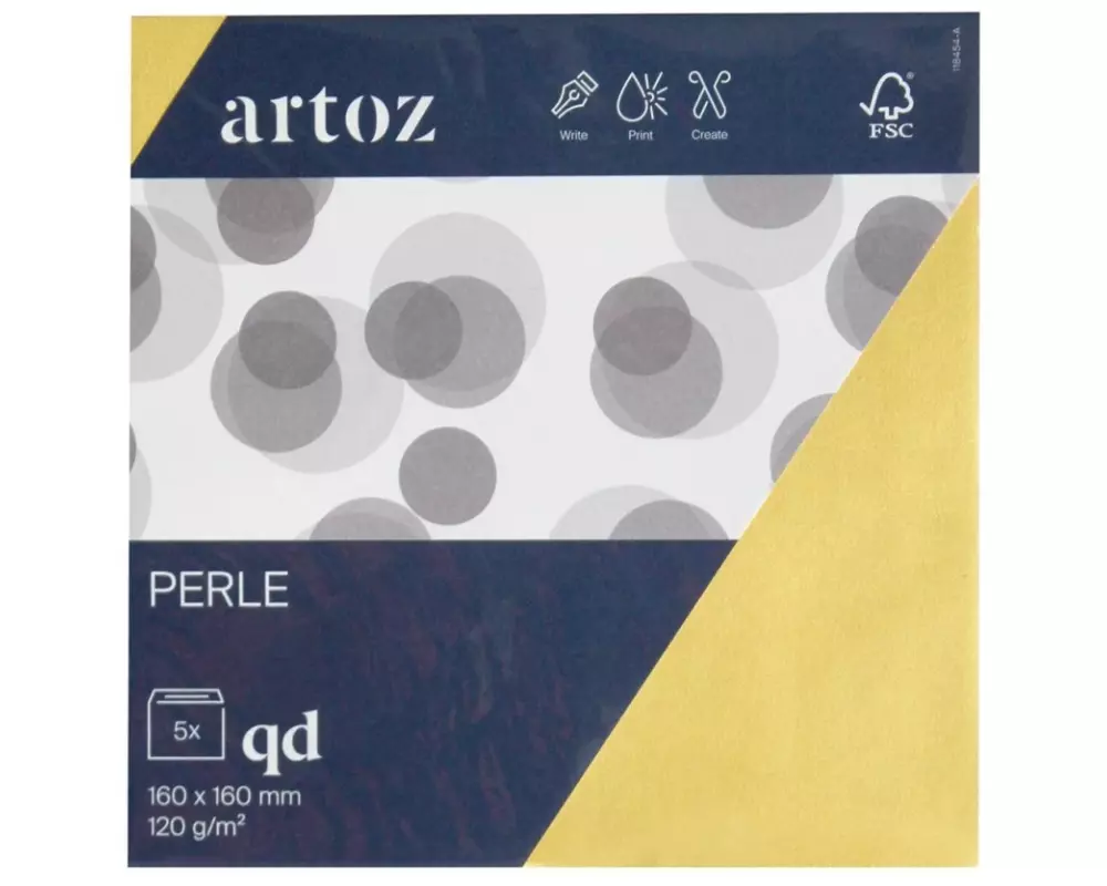 Artoz Couvert Perle 16 x 16 cm, 5 Stück, Gold