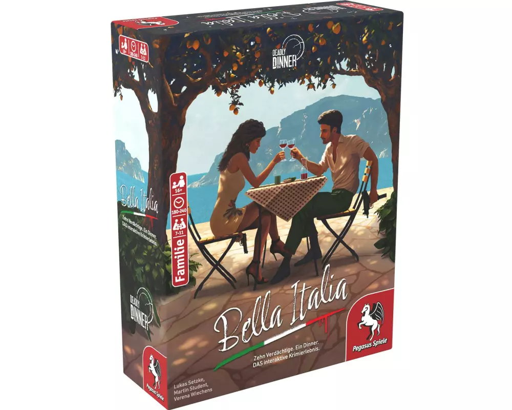 Pegasus Spiele Familienspiel Deadly Dinner – Bella Italia -DE-