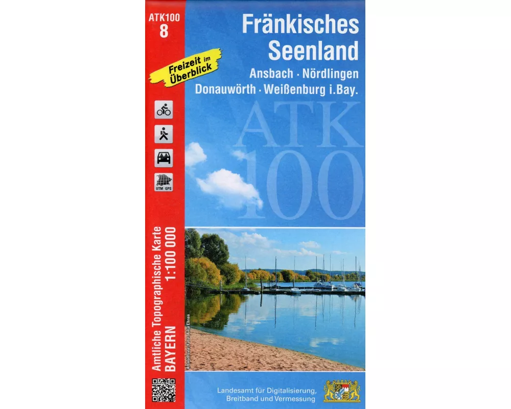 ATK100-8 Fränkisches Seenland (Amtliche Topographische Karte 1:100000)