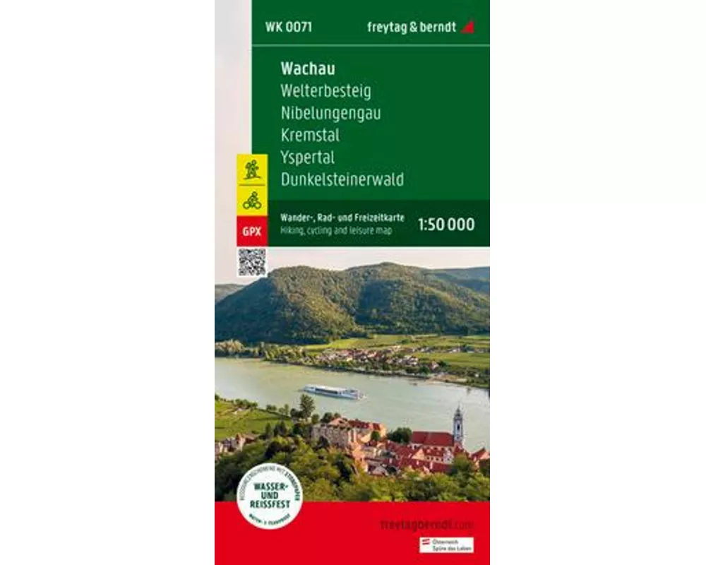 freytag & berndt Wanderkarte WK 0071 Wachau, Welterbesteig - Nibelungengau - Kremstal - Yspertal - Dunkelsteinerwald 1:50.000