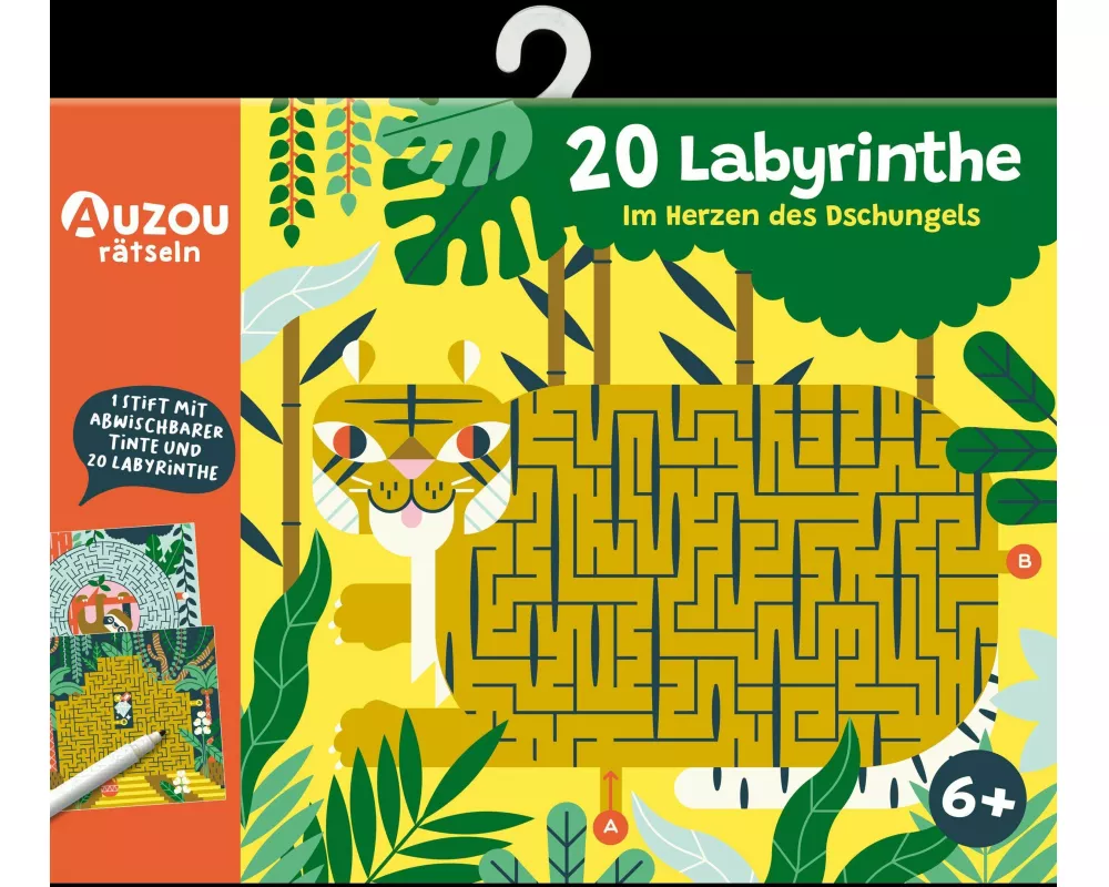 Auzou 20 Labyrinthe im Herzen des Dschungels