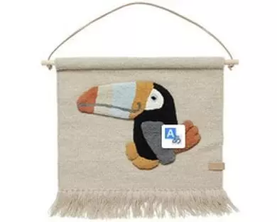 OYOY Wandhänger Toucan 47 x 48 cm, Mehrfarbig