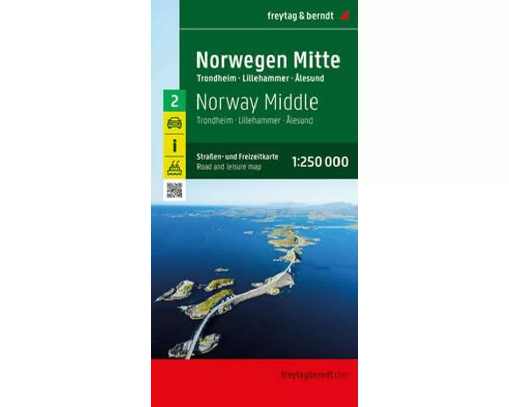 freytag & berndt Straßenkarte Norwegen Mitte 1:250.000