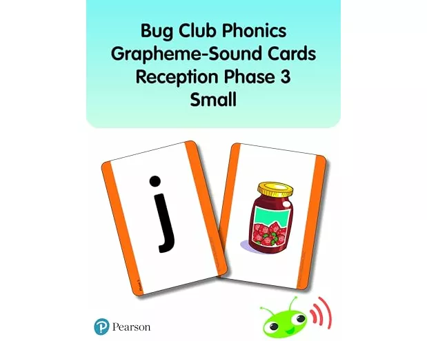 Bug Club Phonics Grapheme-Sound Cards Reception Phase 3 (Small)