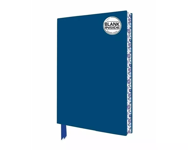 Mid Blue Blank Artisan Notebook (Flame Tree Journals)