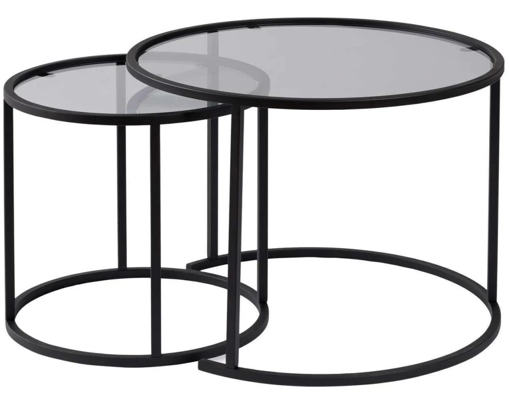 Woody Fashion Couchtisch Schwarz/Grau 60-42