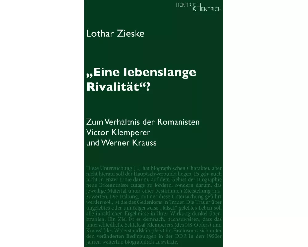 "Eine lebenslange Rivalität"?