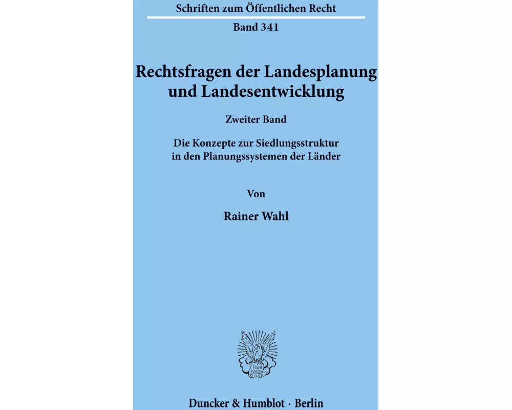 Rechtsfragen der Landesplanung und Landesentwicklung