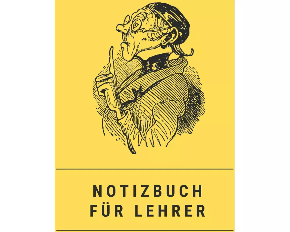 Notizbuch für Lehrer - A5 - schön gestaltet mit Leseband - Hardcover blanko - 100 Seiten 90g/m² - Wilhelm Busch - FSC Papier