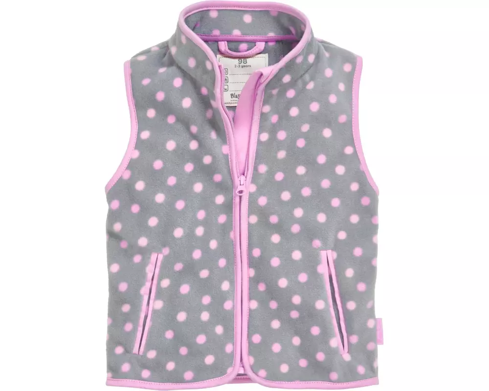 Playshoes Fleece-Weste Punkte Grau Gr. 104