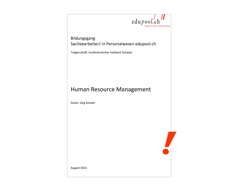 Modul Human Resource Management (neues Modell)