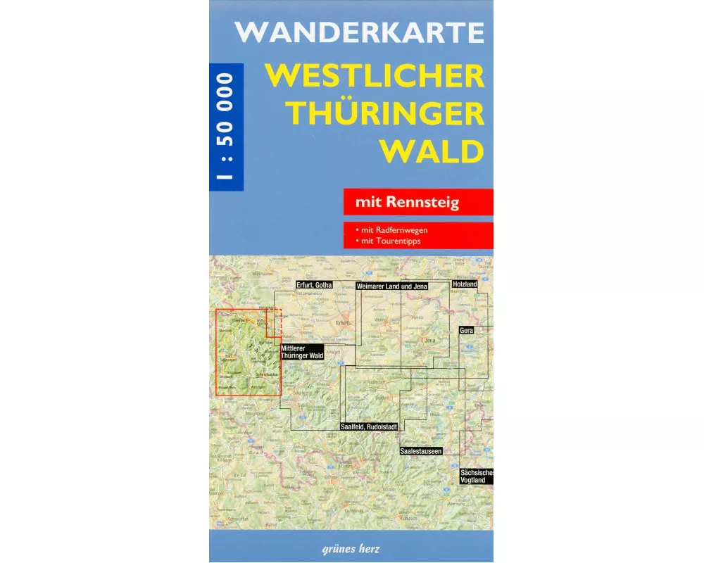 Wanderkarte Westlicher Thüringer Wald 1 : 50 000
